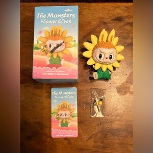 The Monstersx How to work x Pop mart Flower Elves labubu “Hellanthus Sunflower”